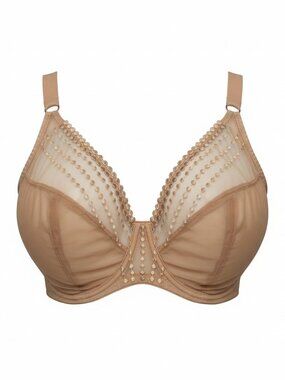 Elomi Matilda Racerback Underwire Plunge Bra 34L Cafe